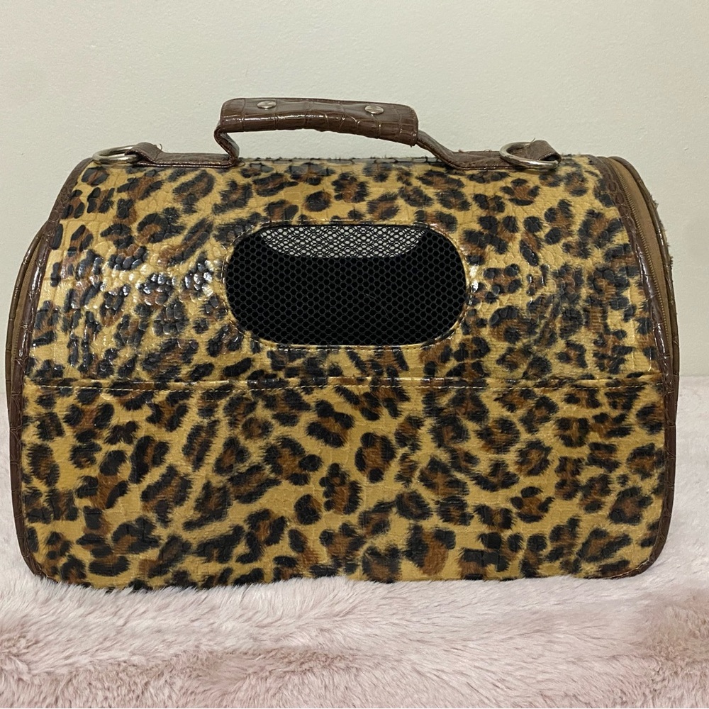 Leopard Print Pet Carrier